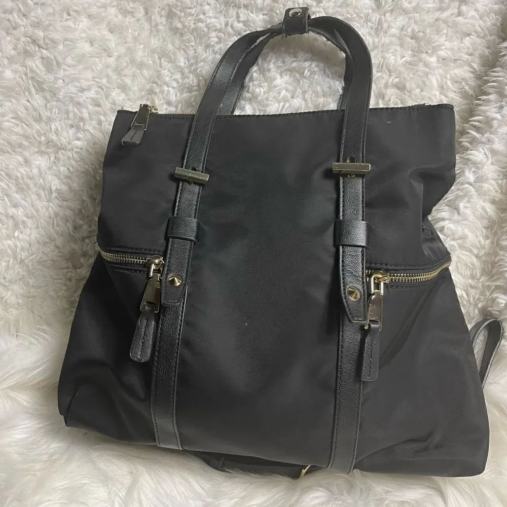 INC International Concepts Haili Nylon Black Convertible Backpack